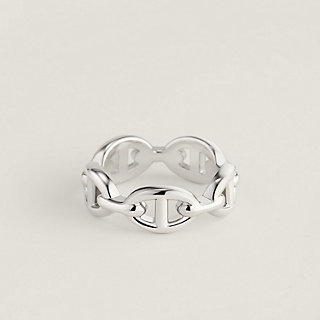 HERMES∽Bague Chaine D'Ancre Enchainee PM.∽.パリ本店速達.☆ HERMES PARIS CHAINE D'ANCRE ENCHAINEE RING SOLID 925